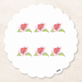 Onderzetter: exotische bloemen kartonnen onderzetters