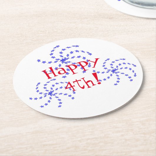 Onderzetter - Fireworks Greetings (Gebogen)