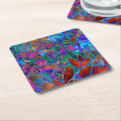 Onderzetter Floral Glas in lood (Schuin)