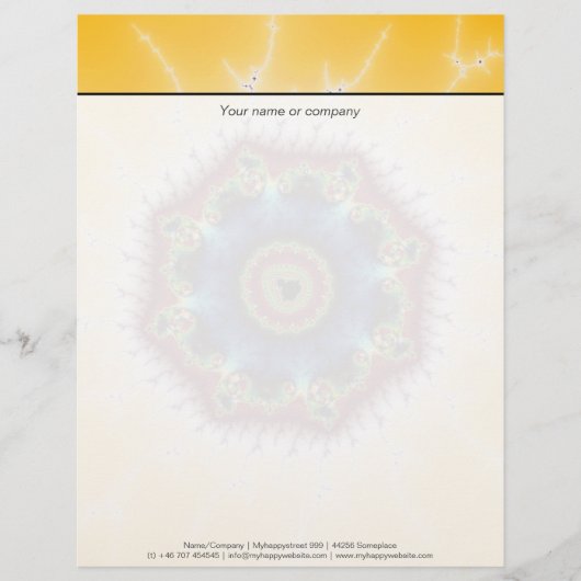 Onderzetter - Fractal Art Custom Briefhoofd (Voorkant)