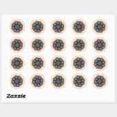 Onderzetter - Fractal Art Ronde Sticker (Vel)