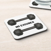 onderzetter "Geen excuus" Dumbbells (Linkerzijde)