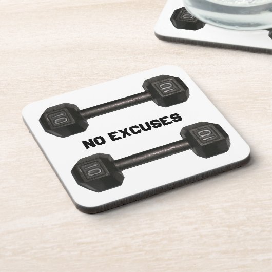 onderzetter "Geen excuus" Dumbbells (Linkerzijde)