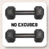onderzetter "Geen excuus" Dumbbells (Voorkant)