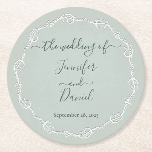 Onderzetter gegreineerd Jade Bride + Groom Weddens (Voorkant)
