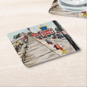 onderzetter "Genève-On-The-Lake Street Uitzicht" (Schuin)