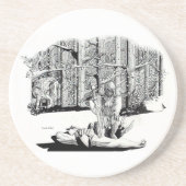 Onderzetter - Gestorven Comrade (zwart) (Voorkant)