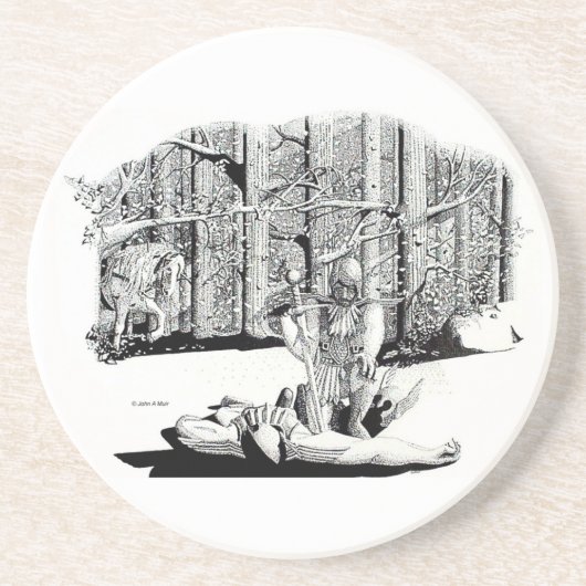 Onderzetter - Gestorven Comrade (zwart) (Voorkant)