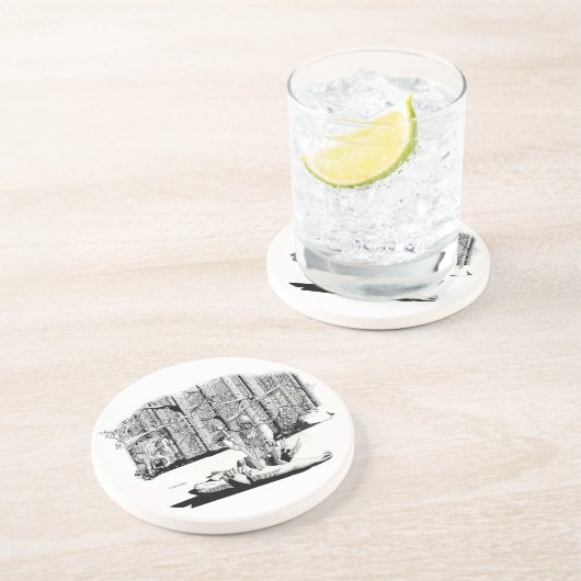 Onderzetter - Gestorven Comrade (zwart) (Zijkant)