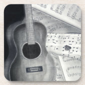 Onderzetter gitaar & vel Music Cork (Voorkant)