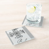 Onderzetter (glas) Bach's Riddle Glazen Onderzetter (Schuin)
