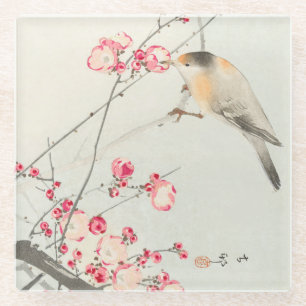 ONDERZETTER GLASS : JAPANESE WOODBLOCK : OHARA KOS GLAZEN ONDERZETTER