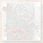 ONDERZETTER GLASS : WILLIAM MORRIS HONEYSUCKLE + T GLAZEN ONDERZETTER (Achterkant)