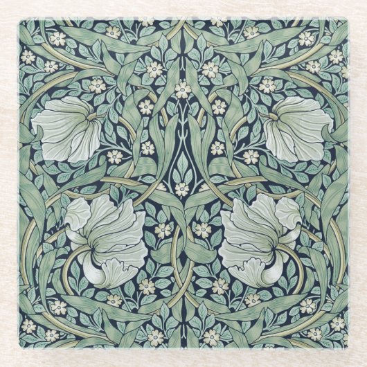 ONDERZETTER GLASS : WILLIAM MORRIS : PIMPERNEL (Voorkant)