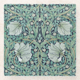 ONDERZETTER GLASS : WILLIAM MORRIS : PIMPERNEL GLAZEN ONDERZETTER