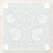 ONDERZETTER GLASS : WILLIAM MORRIS : PIMPERNEL GLAZEN ONDERZETTER (Achterkant)