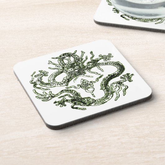 Onderzetter Groene dragon Cork (Linkerzijde)