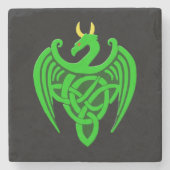 Onderzetter Groene Keltische draak (Voorkant)