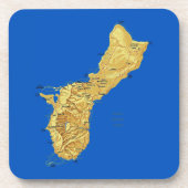 Onderzetter Guam Map (Voorkant)