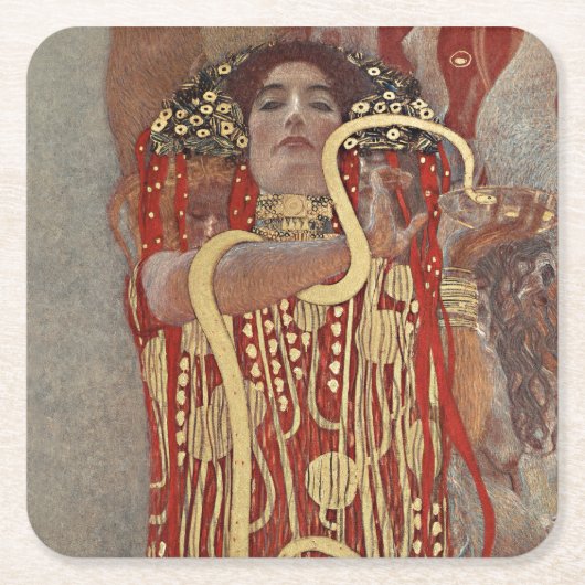 Onderzetter : GUSTAV KLIMT : HYGIEIA : 1907 (Voorkant)