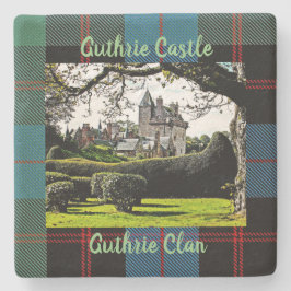 Onderzetter Guthrie Castle-Guthrie Clan Fun in Sch