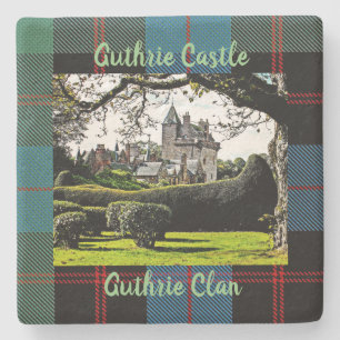 Onderzetter Guthrie Castle-Guthrie Clan Fun in Sch