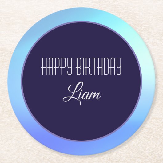 onderzetter "Happy Birthday" papier (Voorkant)