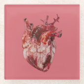 Onderzetter Hearts Glazen Onderzetter (Voorkant)