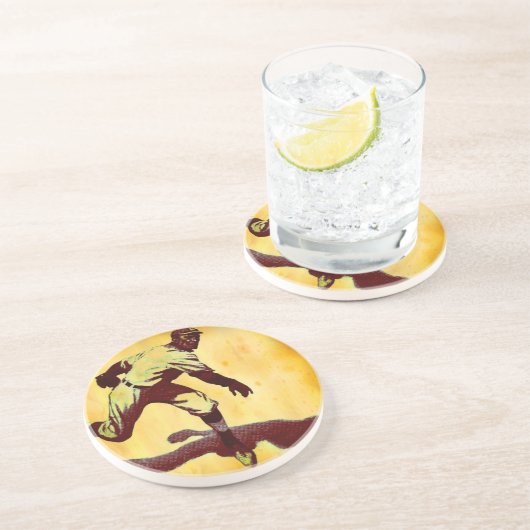  Onderzetter honkbalpitcher zandsteen (Zijkant)