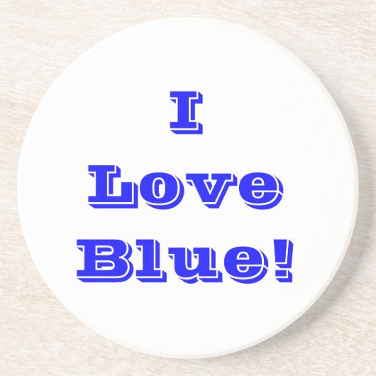 Onderzetter I Love Blue (Voorkant)