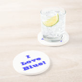 Onderzetter I Love Blue (Zijkant)