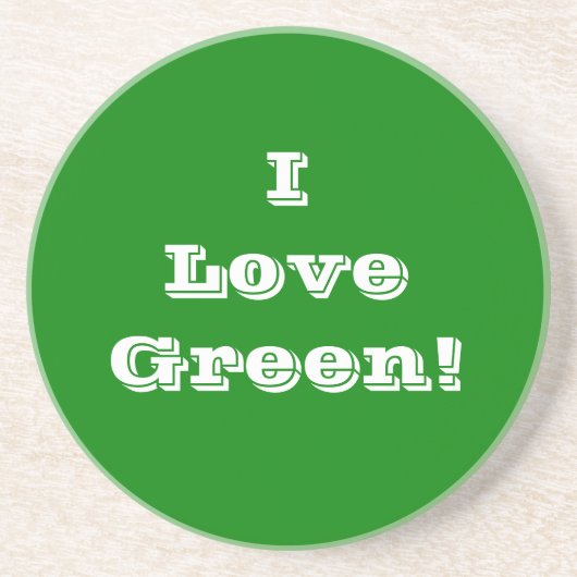Onderzetter I Love Green (Voorkant)