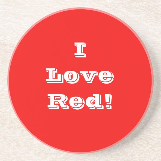 Onderzetter I Love Red (Voorkant)
