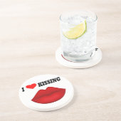 Onderzetter Ik hou van zoenen (Zijkant)