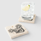 Onderzetter  illustratieprojectorsteen (Zijkant)