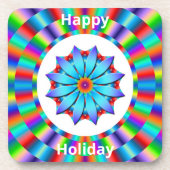 Onderzetter ingesteld op feestelijk kleurig cirkel (Voorkant)