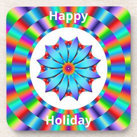 Onderzetter ingesteld op feestelijk kleurig cirkel (Voorkant)