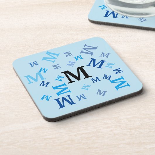 Onderzetter instellen - Blauwe gejummerde letters (Linkerzijde)