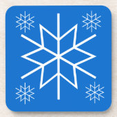 Onderzetter instellen - witte sneeuwvlokken (Voorkant)