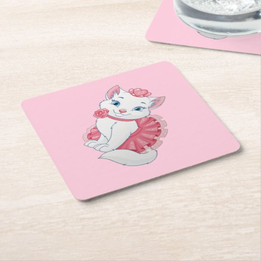 Onderzetter kat papier (Schuin)