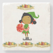 Onderzetter kerst met marmer Stone (Voorkant)