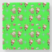 Onderzetter kerst met marmer Stone (Voorkant)