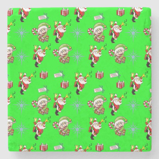 Onderzetter kerst met marmer Stone (Voorkant)