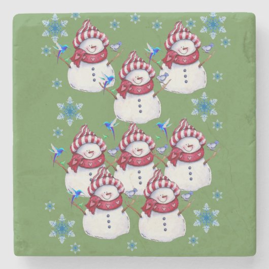 Onderzetter kerst met marmer Stone (Voorkant)