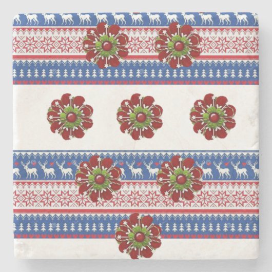 Onderzetter kerst met marmer Stone (Voorkant)