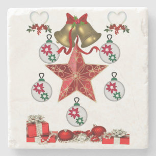 Onderzetter kerst met marmer Stone