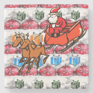 Onderzetter kerst met marmer Stone