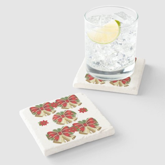 Onderzetter kerst met marmer Stone (Zijkant)