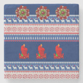 Onderzetter kerst met marmer Stone (Voorkant)