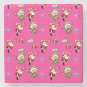 Onderzetter kerst met marmer Stone (Voorkant)